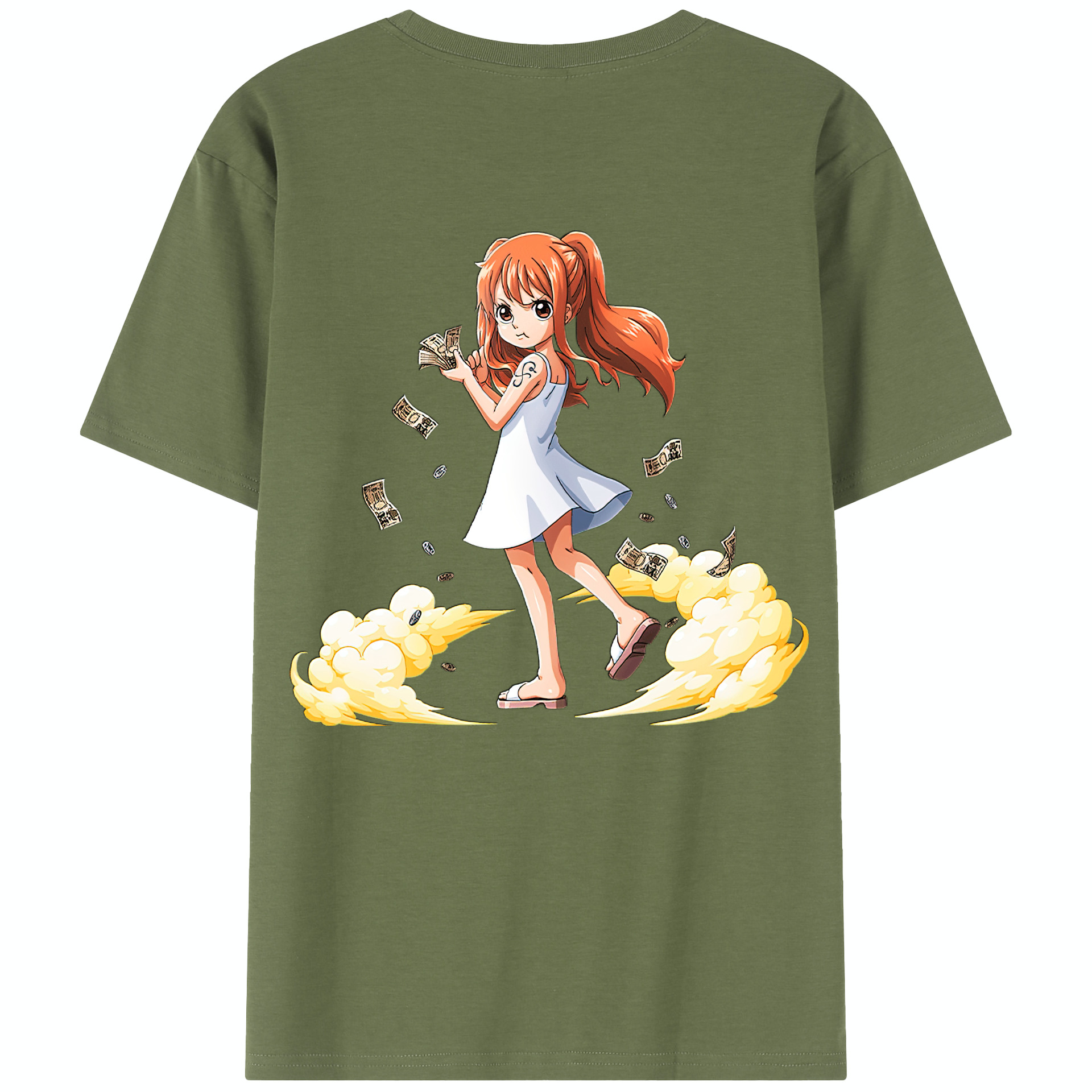ワンピース ナミ ONE PIECE Nami 綿100％半袖Tシャツ（背面プリント）